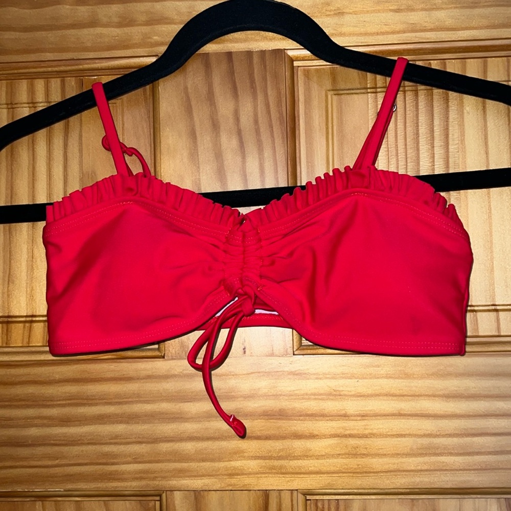 SHEIN Red Pullover Bikini top with Ruffles [Size S]